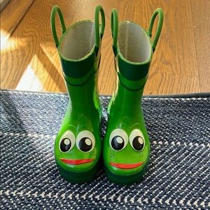 Green Frog Kids Rain Boots